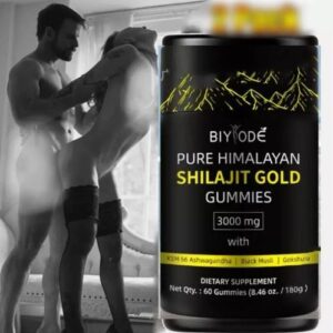 BIYODE Pure Himalayan Shilajit Gold Gummies 3000 mg - mit Ashwagandha, Ingwer, schwar