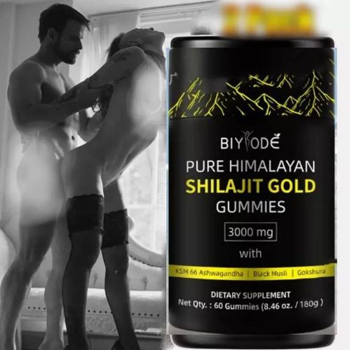 BIYODE Pure Himalayan Shilajit Gold Gummies 3000 mg - mit Ashwagandha, Ingwer, schwar