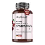 Montmorency Sauerkirschen Kapseln 6000 mg (50:1) - 180 Vegane Kapseln 3 Monate Vorrat