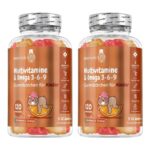 Multivitamin Gummibärchen für Kinder - 2er-Pack, 120 Bärchen - Mit Omega 3, 6, 9