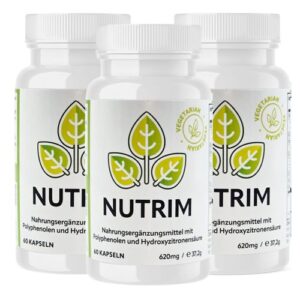 NUTRIM - 3x 60 kapseln mit knotentang, Ingwer, Grünem Tee, Grünem Kaffe und Kardamom
